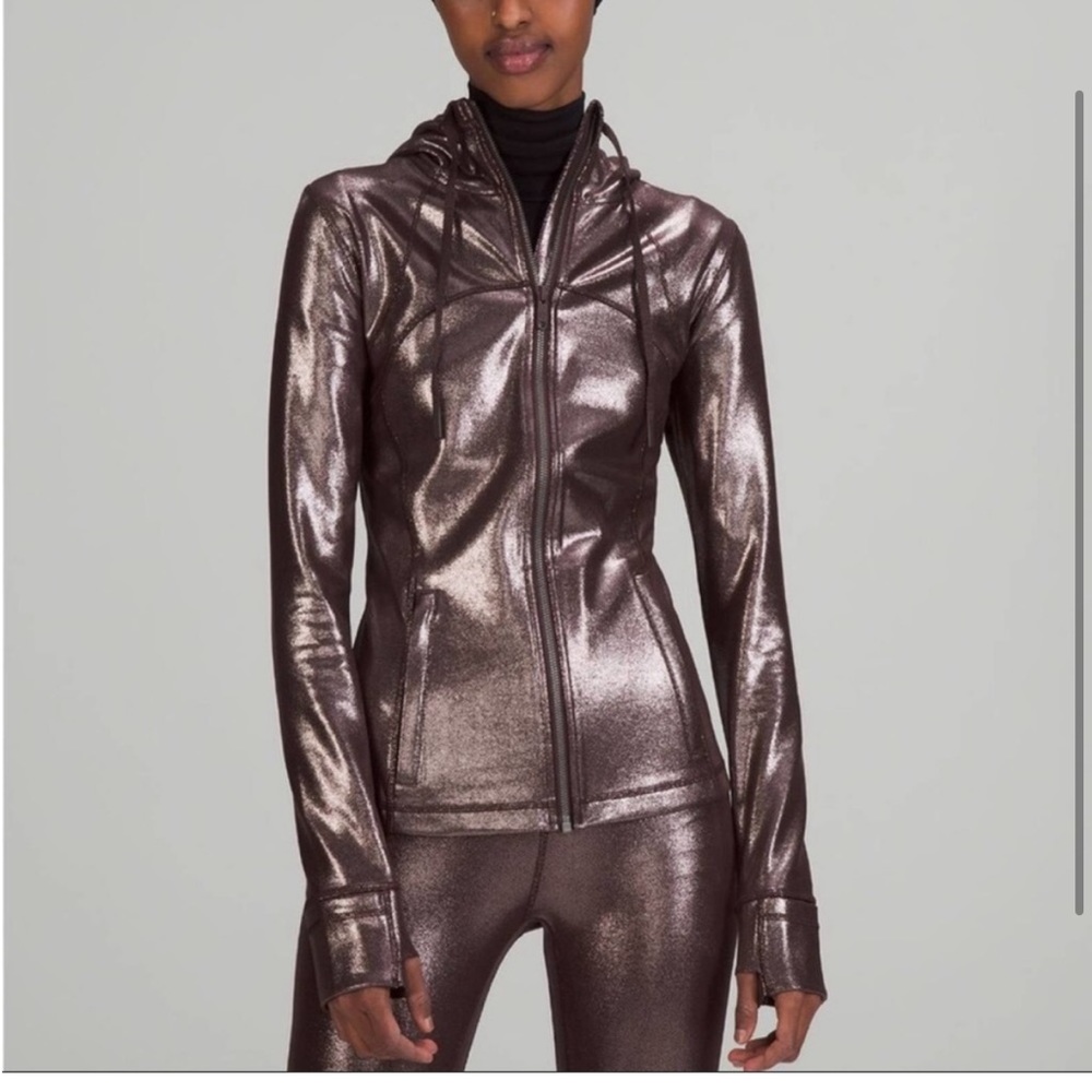 NWT Lululemon Hooded Define Jacket in Shine Radiate Foil size 2